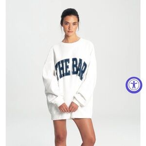 Women's The Bar Sweatshirt XL White/Navy